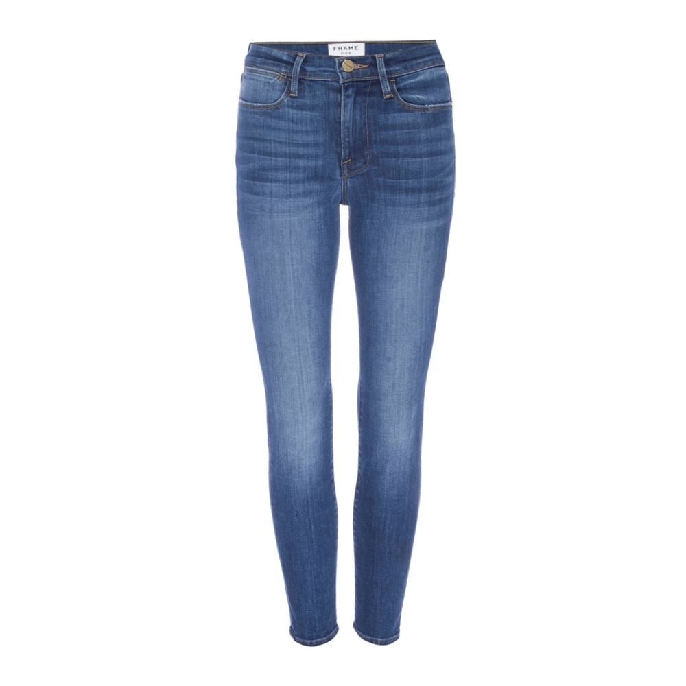 🖤 Frame Denim Skinny Distressed Le High Jeans Blue Medium - Picture 9 of 9